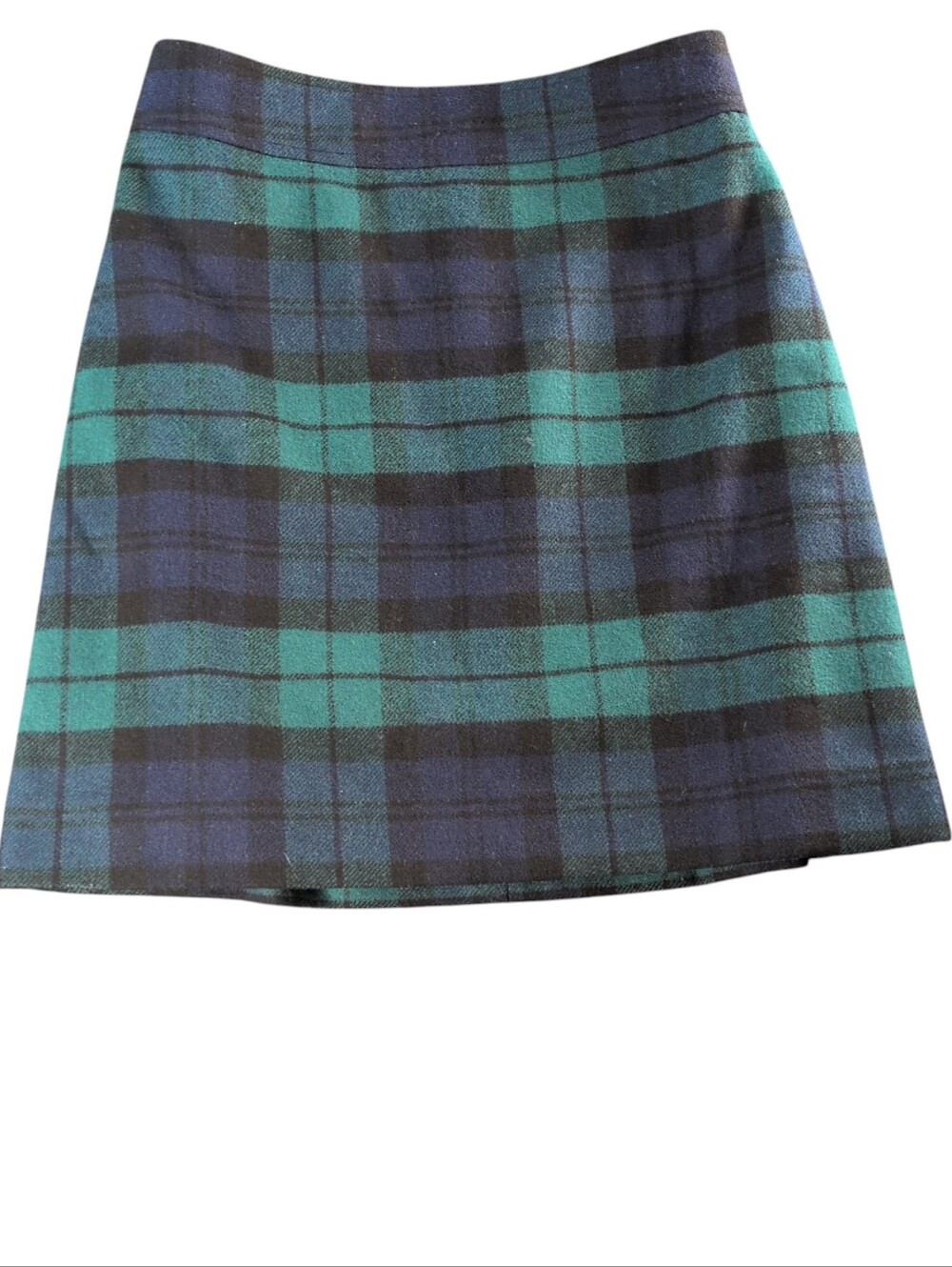 ​J. Crew Black Watch Plaid Wool Blend Mini Skirt Size 2